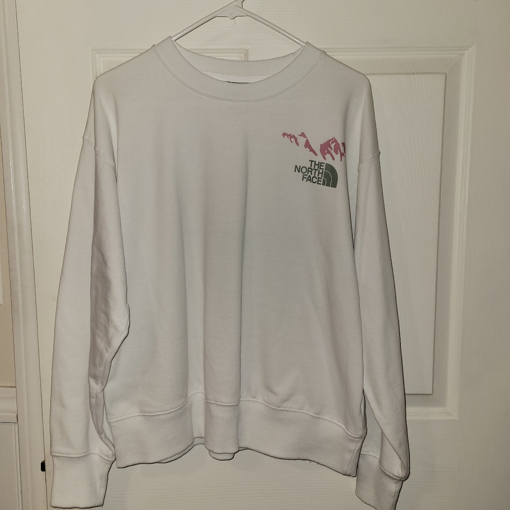 White North Face Crew Neck Sweater